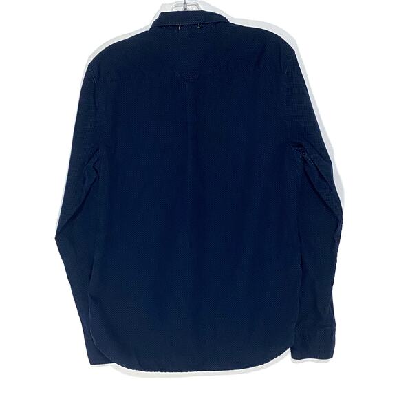 Denim & Flower Ricky Singh Polka Dots Blue Button Shirt Mens S Classic Preppy - Picture 2 of 6